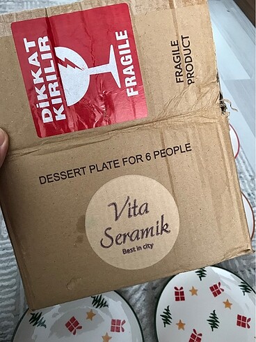  Beden Renk 6 kişilik pasta tabağı