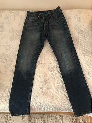 Levis 501 boru paça lacivert jeans