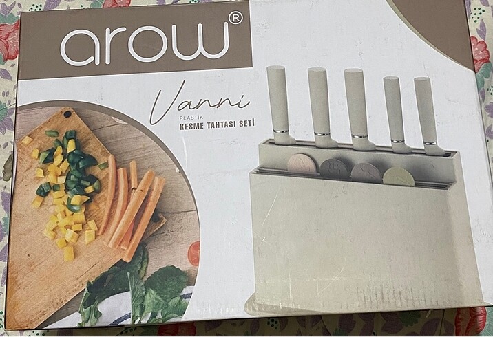 Arow Vanni Bıçaklı Kesme Tahtası Seti