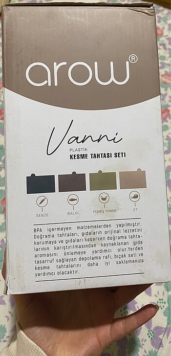 Beden Arow Vanni Bıçaklı Kesme Tahtası Seti