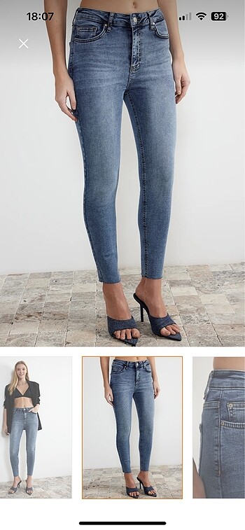 Trendyol & Milla Mavi yüksek bel skinny jeans