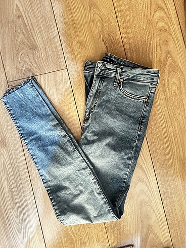 Mavi yüksek bel skinny jeans