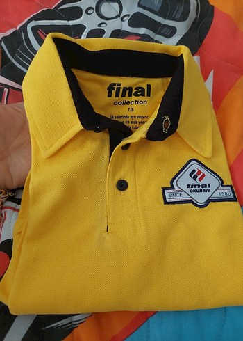 Final okulları Sarı Erkek Polo 7 8 yaş sıfır ürün