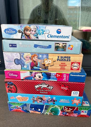 Renkli Çocuk Puzzle Seti - 6 Farklı Oyun