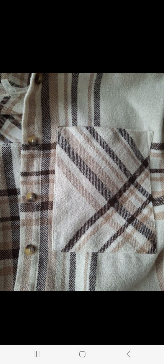 Bej Gri Ekoseli Düğmeli Çocuk Gömlek - Görsel 4