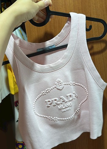 Pembe Nakışlı Beaded Pamuklu Kadın Atlet