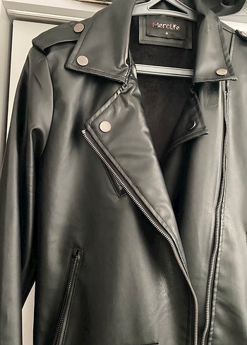 Kadın deri ceket - Görsel 5