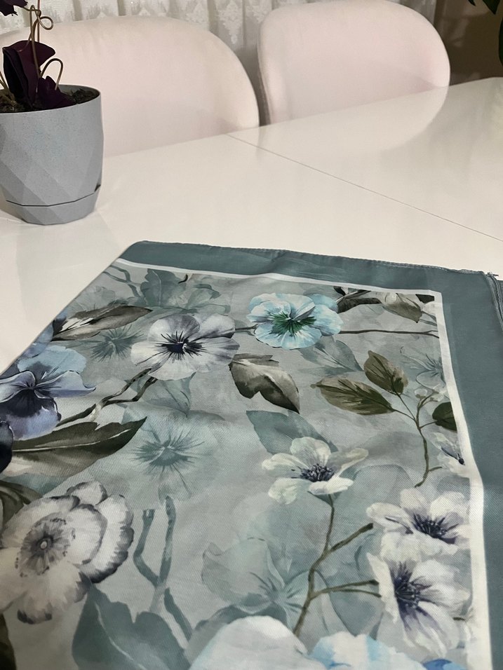 Çiçek Desenli soft şal - Görsel 2