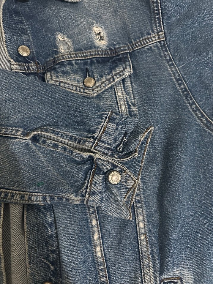 kadın kot ceket - Görsel 4