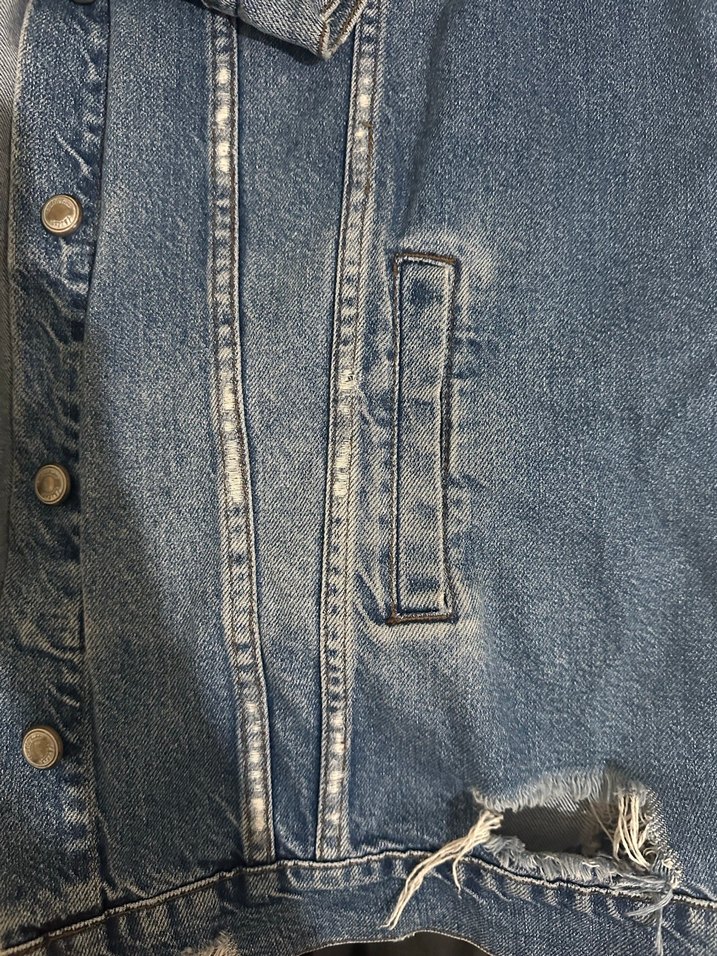 kadın kot ceket - Görsel 5