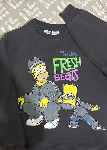 Simpson baskılı erkek çocuk Sweatshirt - Görsel 2