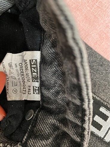 26 Beden gri Renk gri mom jeans