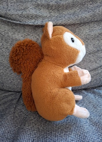 Kahverengi ve Gri Peluş Sincap Oyuncak