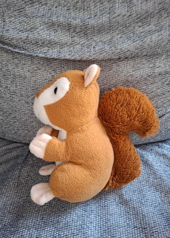 Beden Kahverengi ve Gri Peluş Sincap Oyuncak