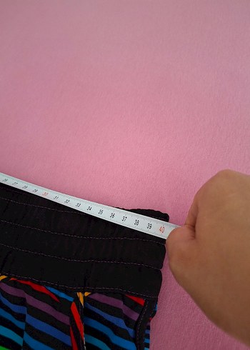 Renkli Bağcıklı Mini Kadın Şort - Görsel 5