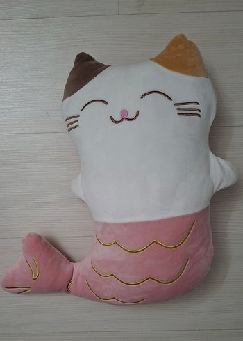 Pembe Pastel Kedi Denizkızı Peluş Oyuncak - Görsel 2