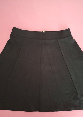 Zara Siyah Pilili Kadın Mini Etek