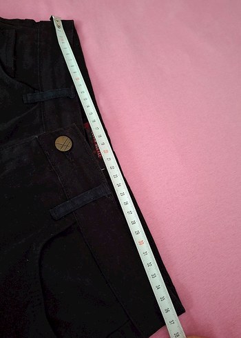 Siyah Loose Fit Midi Kot Etek - Görsel 7