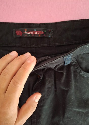 Siyah Loose Fit Midi Kot Etek - Görsel 8