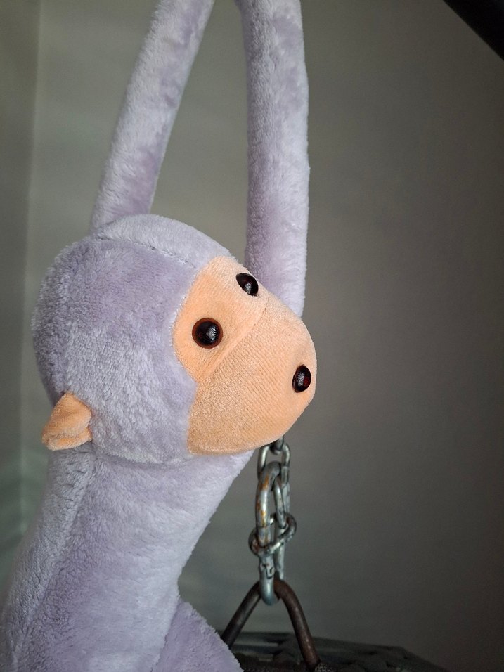 Lila Peluş Maymun Oyuncak - Görsel 4