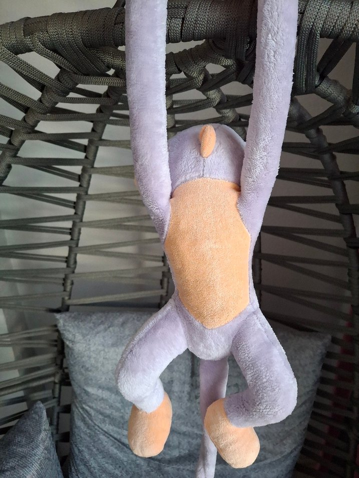 Lila Peluş Maymun Oyuncak - Görsel 5