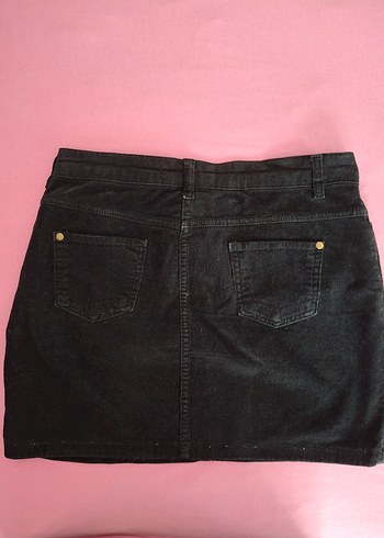 l Beden Siyah Denim Mini Etek