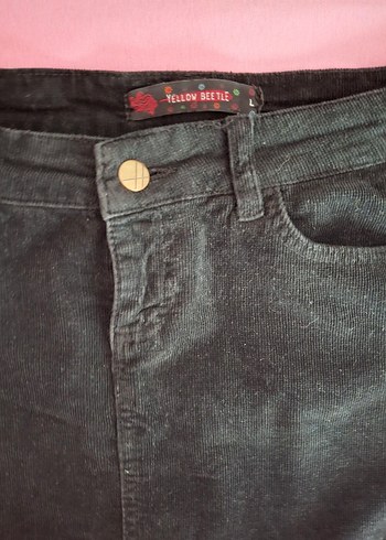 l Beden siyah Renk Siyah Denim Mini Etek
