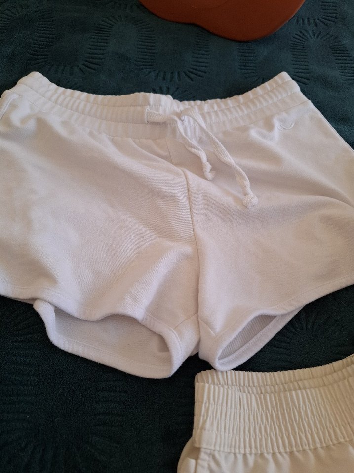 Düğmeli Beyaz  Şortu - Görsel 5