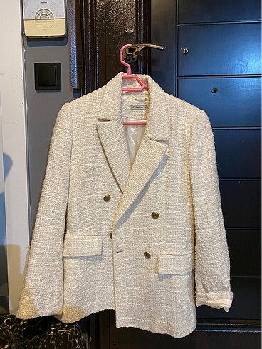 Beyaz blazer ceket