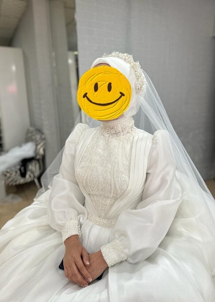 #gelinlik#tesettür#duvak#sade - Görsel 3