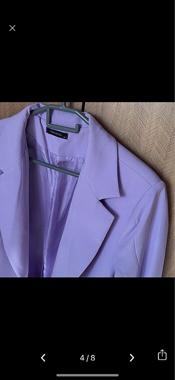 42 Beden Lila Blazer Ceket
