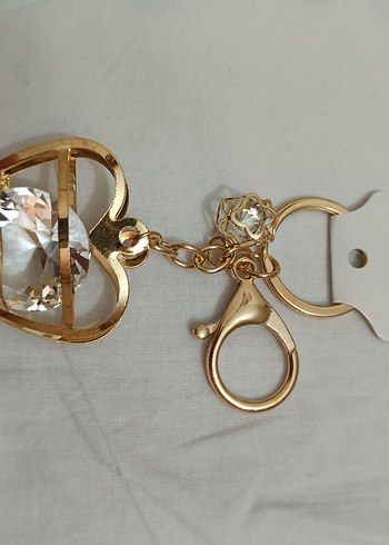  Beden Taşlı ithal Gold anahtarlık-çanta charmı