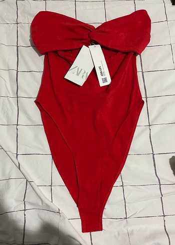 Kırmızı Straplez Büstiyer - Görsel 5