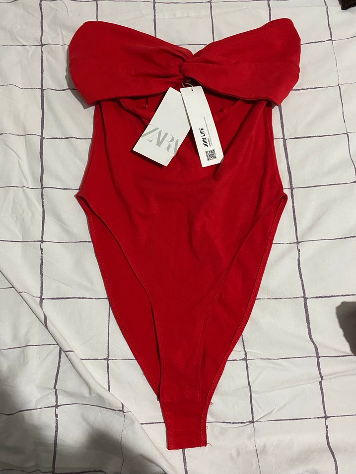 Kırmızı Straplez Büstiyer - Görsel 5