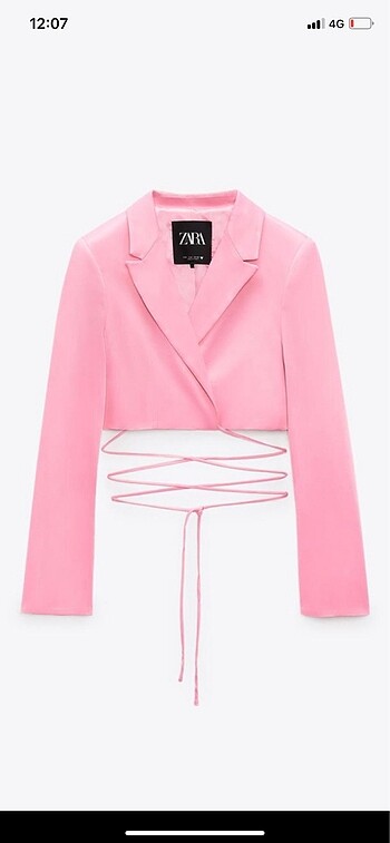Zara crop saten blazer