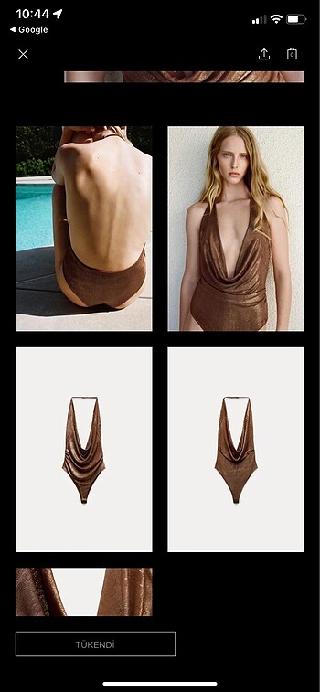 xs Beden Drapeli halter yaka parlak body