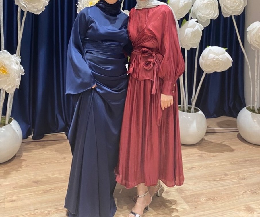 Bordo Uzun Salaş Kadın Elbise - Görsel 3