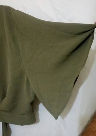 38 Beden yeşil Renk kısa bluz