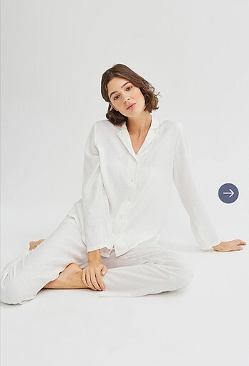l Beden beyaz Renk Penti Pijama Takımı
