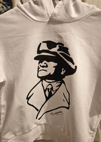 Beyaz Erkek Çocuk Baskılı Sweatshirt - Görsel 2