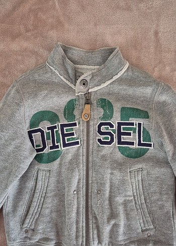 Gri Erkek Çocuk Fermuarlı Sweatshirt - Görsel 2