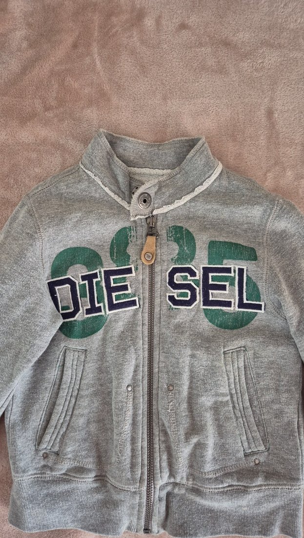 Gri Erkek Çocuk Fermuarlı Sweatshirt - Görsel 2