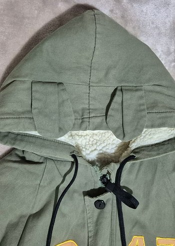 Kapüşonlu Haki Erkek Çocuk Mont - Görsel 3