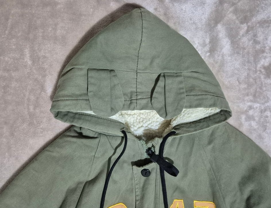 Kapüşonlu Haki Erkek Çocuk Mont - Görsel 3