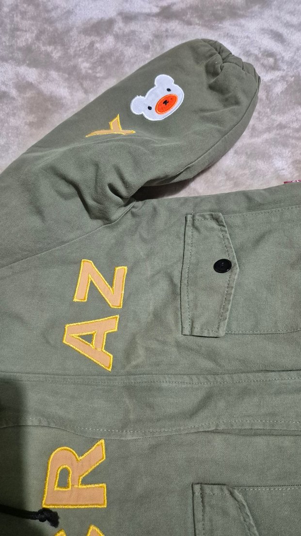 Kapüşonlu Haki Erkek Çocuk Mont - Görsel 2