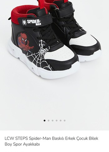 Çocuk Renkli Işıklı Örümcek Adam Desenli Spor Ayakkabı - Görsel 4