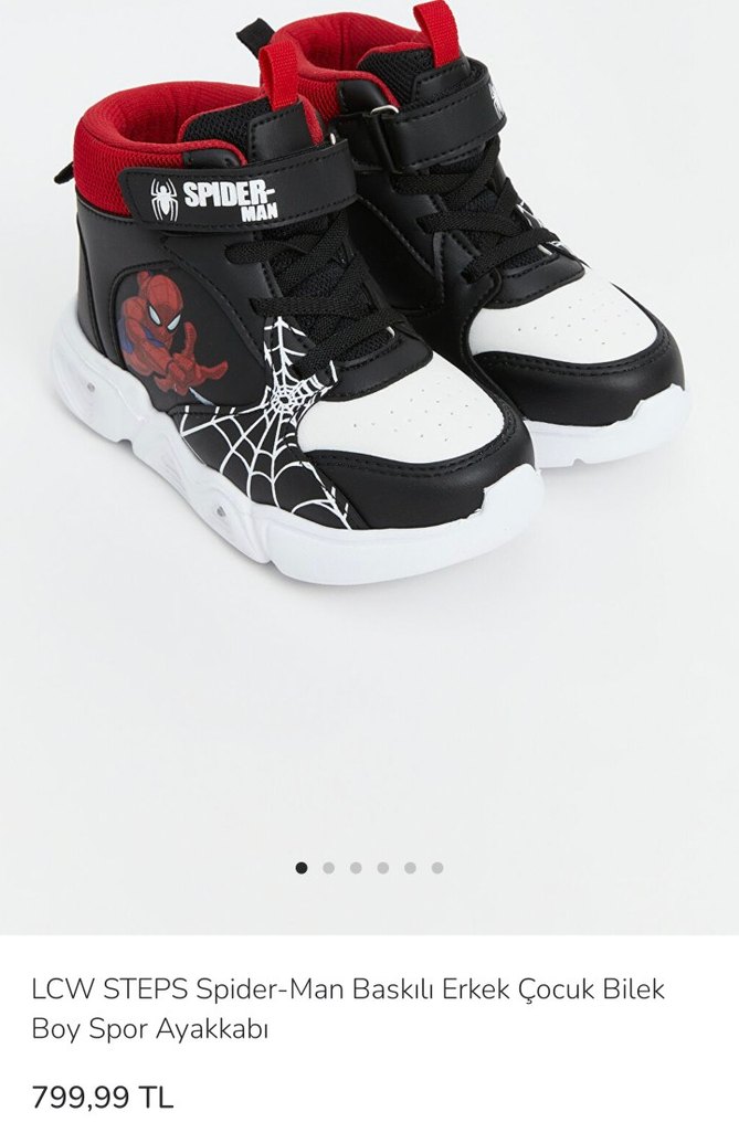 Çocuk Renkli Işıklı Örümcek Adam Desenli Spor Ayakkabı - Görsel 4