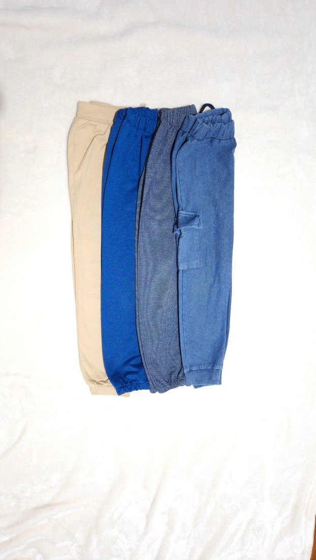 Erkek Çocuk Mavi Denim Jogger Pantolonlar(4) - Görsel 2