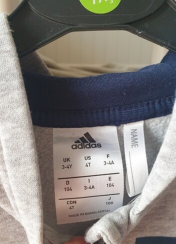 4 Yaş Beden Adidas hırka