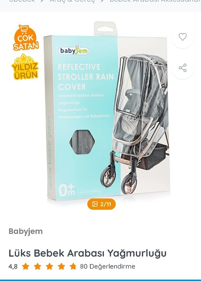 Bebek arabası yağmurluğu - Görsel 2